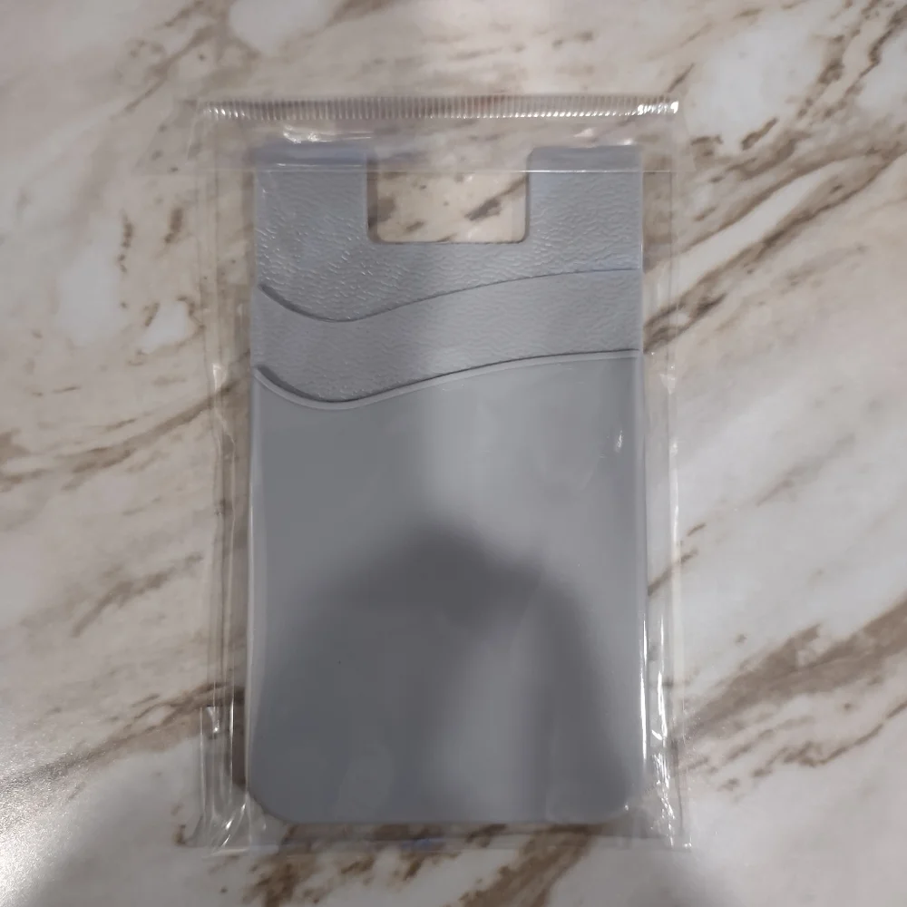 Magnetic 2 Pocket Stick-on Silicone Cell Phone Wallet